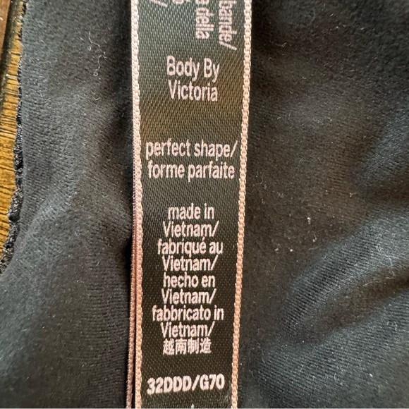 Lace Trim Push Up Victorias Secret Perfect Shape Bra Black 32 DDD - Picture 6 of 7